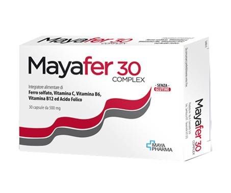 Mayafer 30 Complex Integratore Ferro e Acido Folico 30 Capsule