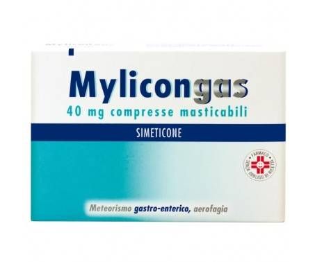 Mylicongas Aerofagia 50 Compresse per Flatulenza Meteorismo Gonfiore addominale