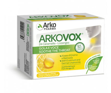 Arkovox Integratore Lenitivo Miele e Limone 24 Caramelle