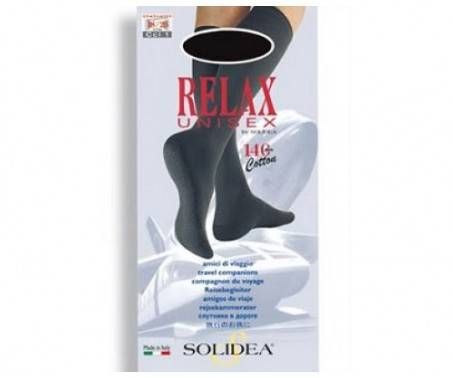 Solidea Relax Unisex 140 DEN Gambaletto Compressivo Colore Blu Scuro Taglia 4