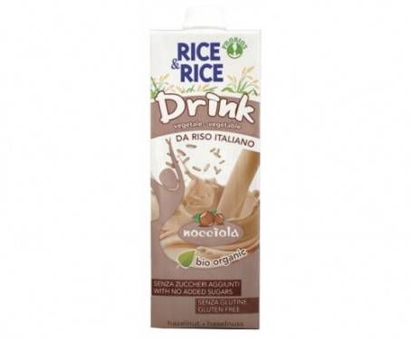 Rice&Rice Bevanda di Riso alla Nocciola Biologica Senza Glutine 1 L