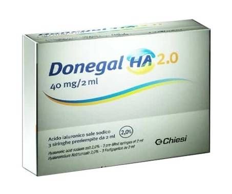 Donegal HA 2.0 sostituto del liquido sinoviale per le articolazioni 3 siringhe da 2ml