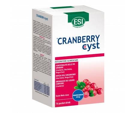 Esi Cranberry Cyst Pocket Drink Integratore Benessere Vie Urinarie 16 Bustine