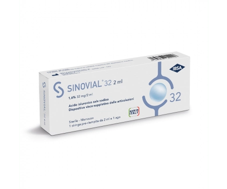 Sinovial Forte - 1,6% di Acido Ialuronico - 1 siringa preriempita da 32 MG/ 2 ml