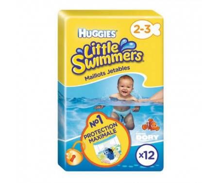 Huggies Little Swimmers Pannolino Costumino Bambini Taglia Small 3-8 Kg 12 Pannolini