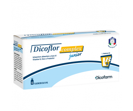 Dicoflor Complex Junior - Integratore di probiotici per bambini - 12 flaconcini 