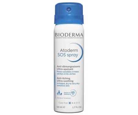 Bioderma Atoderm SOS Spray Anti-prurito Pelle Secca 50 ml