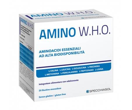 Specchiasol Amino WHO Integratore di Aminoacidi 20 Bustine -SCADENZA LUGLIO 2024