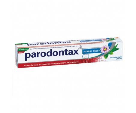 Parodontax Herbal Fresh Dentifricio Bicarbonato di Sodio Igiene Dentale Gusto Eucalipto e Menta 75ml