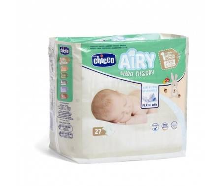 Chicco AIRY FIT&Dry Pannolino Ultra 1 Newborn 2-5 Kg 27 Pezzi