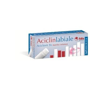 Aciclinlabiale Matita Cutanea 50 mg/g Aciclovir 2,5 g