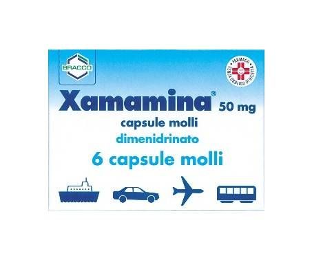 Xamamina 50 mg Dimenidrato Antiemetico 6 Capsule Molli