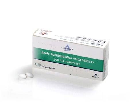 Acido Acetilsalicilico Angenerico 500 mg - 20 compresse [Equivalente Vivin 20 cpr]