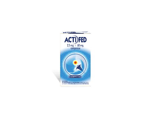 Actifed 2,5 mg + 60 mg Pseudoefedrina Cloridrato Decongestionante 12 Compresse