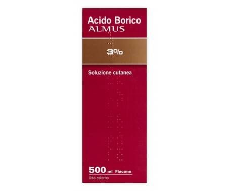 Acido Borico Almus 3% Soluzione Cutanea Disinfettante Antisettico 500 ml