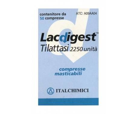 Lacdigest - 50 Compresse masticabili - 2250 unità/compressa