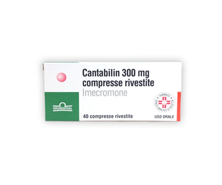 Cantabilin 300 mg Imecromone Terapia Biliare 40 Compresse Rivestite