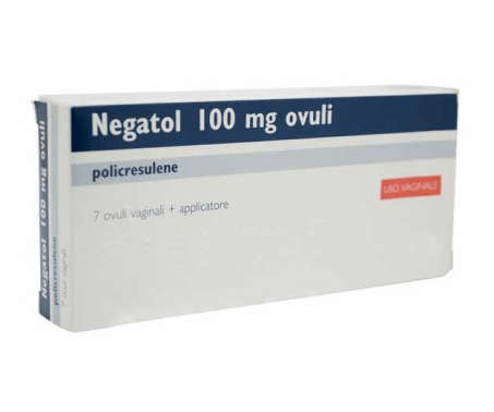 Negatol 100 mg Ovuli Vaginali Policresulene Antisettico 7 Ovuli Con Applicatore