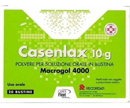 Casenlax - Macrogol 4000 Lassativo - Polvere per soluzione orale - 20 Bustine