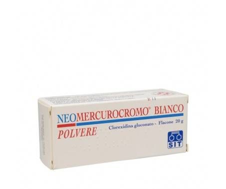 Neomercurocromo Bianco Polvere 5 mg/g Clorexidina gluconato Disinfettante  20 g