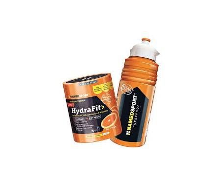 Hydrafit - Integratore energetico - gusto arancia rossa - barattolo da 400 g con borraccia in omaggio