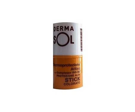 Dermasol Stick Solare Colorato Protezione Alta Labbra Naso 4 ml