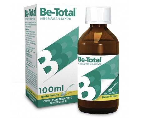 Be-Total Sciroppo Integratore Alimentare Vitamina B Sistema Immunitario Bambini Limone 100 ml
