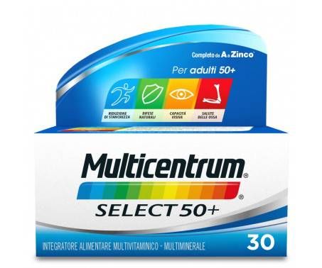 Multicentrum Select 50+ Integratore Alimentare Multivitaminico Multiminerale Vitamina B Calcio 30Cpr -SCADENZA SETTEMBRE 2024