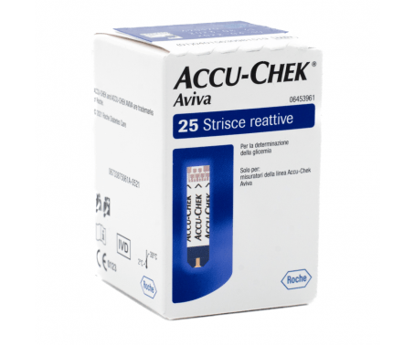 Accu-Chek Linea Controllo Glicemia Aviva 25 Strisce Rilevatrici 