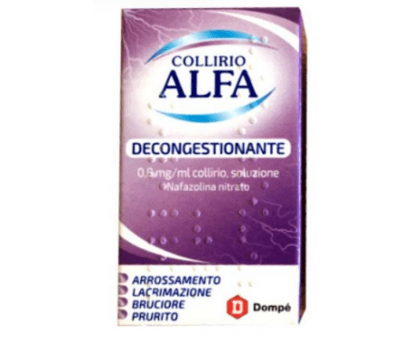 Collirio Alfa Gocce Oculari 0,8 mg/ml Nafazolina Decongestionante Flacone 10 ml