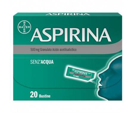 Aspirina in Granuli Senza Acqua, Antidolorifico e Antinfiammatorio contro Mal di Testa, Dolore e Infiammazione, Aroma Cola, 20 Buste orosolubili