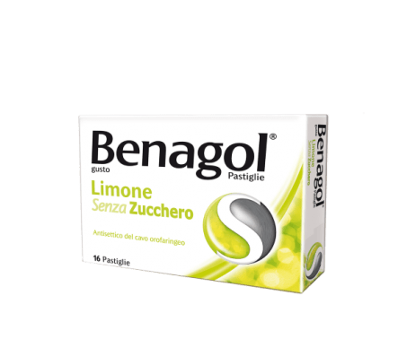 Benagol - Senza zucchero - Gusto Limone - Antisettico del Cavo Orale - 16 Pastiglie
