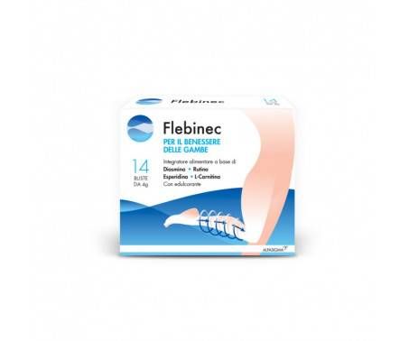 Flebinec - Integratore per tono venoso e drenaggio linfatico - 14 Bustine