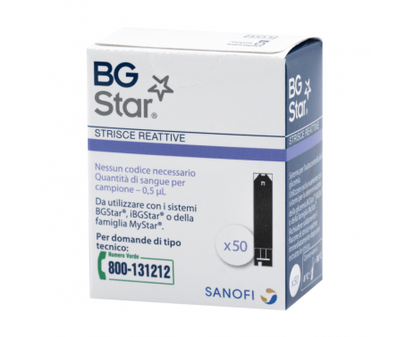 BGStar - Mystar extra Strisce Reattive per il controllo della glicemia - 50 pezzi