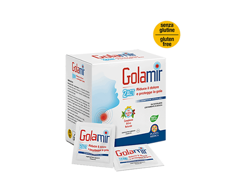 Golamir 2ACT Gola Infiammata 20 Compresse Orosolubili - DISPOSITIVO MEDICO Classe II a