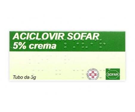 Aciclovir Sofar - Crema al 5% - 3 g
