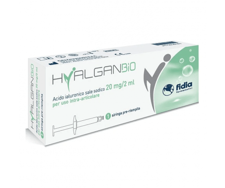 HyalganBio - Siringa intra-articolare a base di acido ialuronico - 20 mg - 2 ml - Confezione Italiana Originale