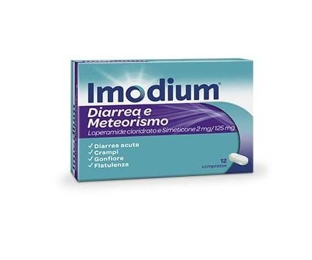 Imodium Diarrea e Meteorismo 12 Compresse