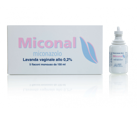 Miconal 0,2% Miconazolo Lavanda Vaginale Antimicotica 5 Flaconi da 150 ml