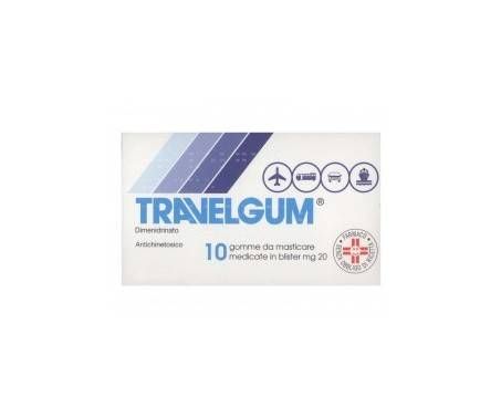 Travelgum 20 mg - Antichinetosico per malessere da viaggio - 10 gomme masticabili - BB Farma srl