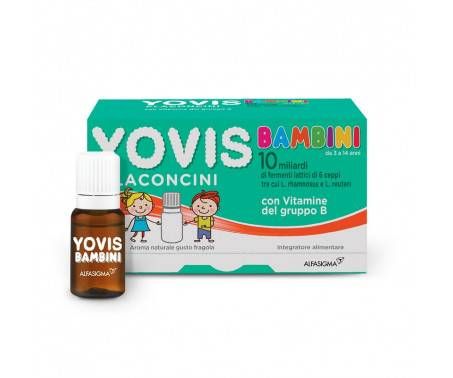 YOVIS Bambini integratore fermenti lattici gusto fragola 10 flaconcini