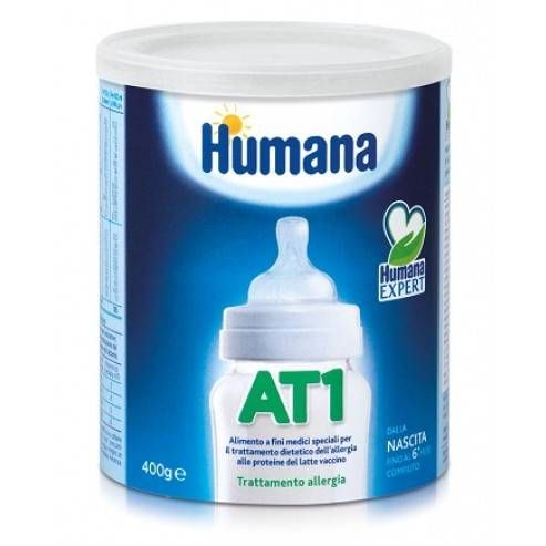 Humana AT1 Latte Liquido Neonati Con Allergia Alle Proteine del Latte  Vaccino 400 g