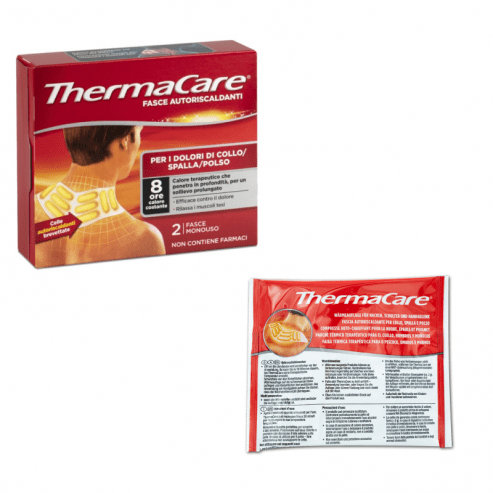 ThermaCare - Fasce autoriscaldanti per dolori di collo, spalla, polso - 2  pezzi -SCADENZA GIUGNO 2024